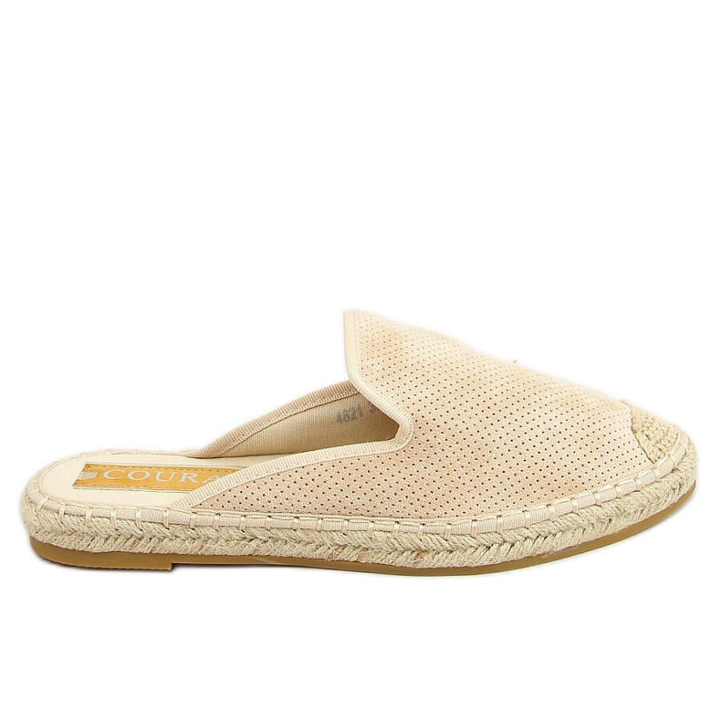 Beige Espadrilles für Damen 4821 Beige Hausschuhe