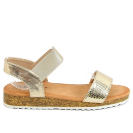 Goldene Damensandalen 38853 Gold