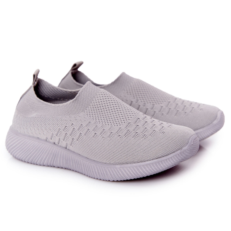 EVE Kinder Sportschuhe Slip-On Grau Schulausflug