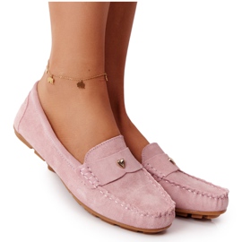 S.Barski Damen Wildleder Loafer S. Bararski Pink rosa