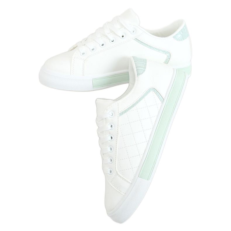 Weiße und blaue Sneakers für Damen A88-86 Blue