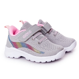 Kinder Sportschuhe Sneakers Grau Ready Go! rosa mehrfarbig