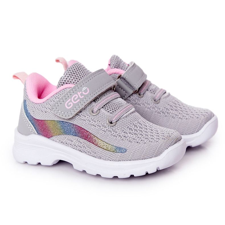 Kinder Sportschuhe Sneakers Grau Ready Go! rosa mehrfarbig