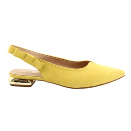Filippo Gelbe Pumps mit offenem Absatz FIILI PPO DP2092 / 21 YL golden