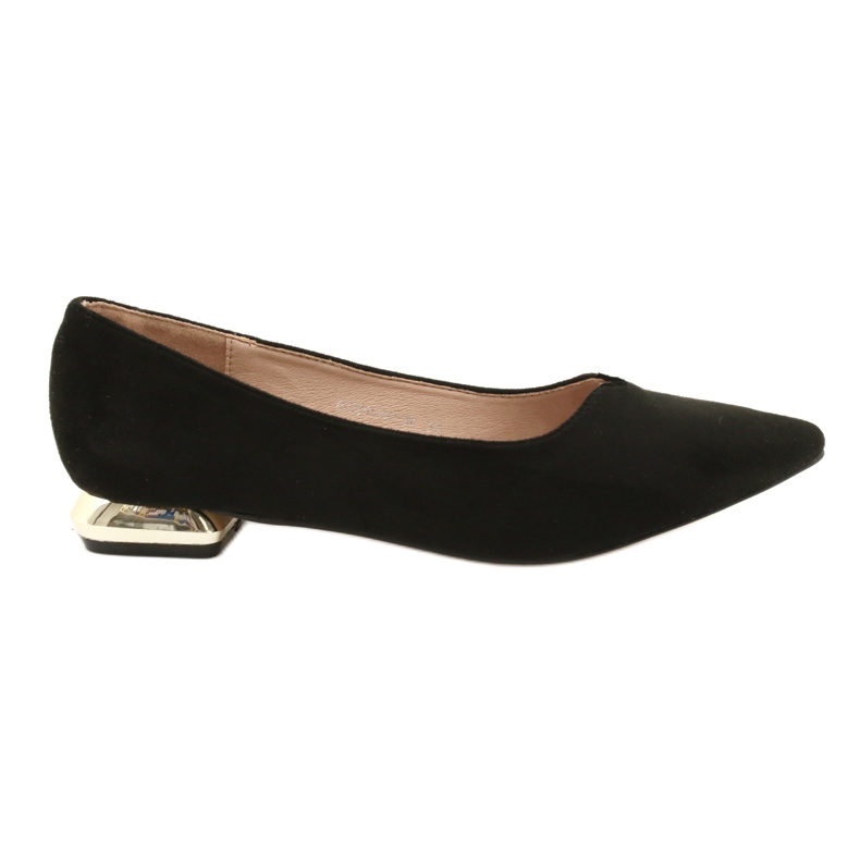 Pumps mit goldenen Absätzen FILIPPO DP2091 / 21 BK schwarz
