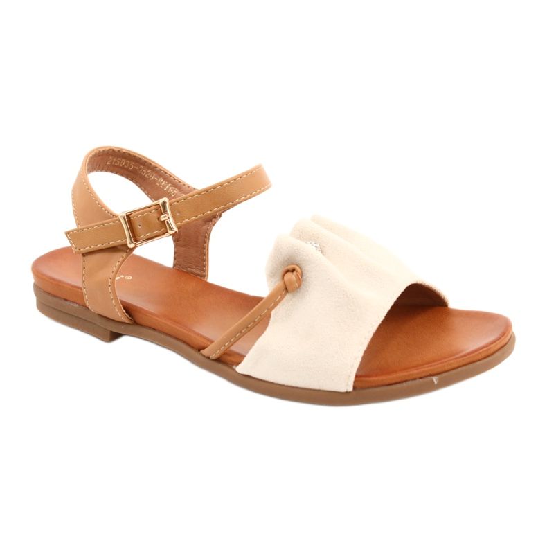 Damen Sandalen mit Zirkonia JEZZI 21SD35-3520 beige braun