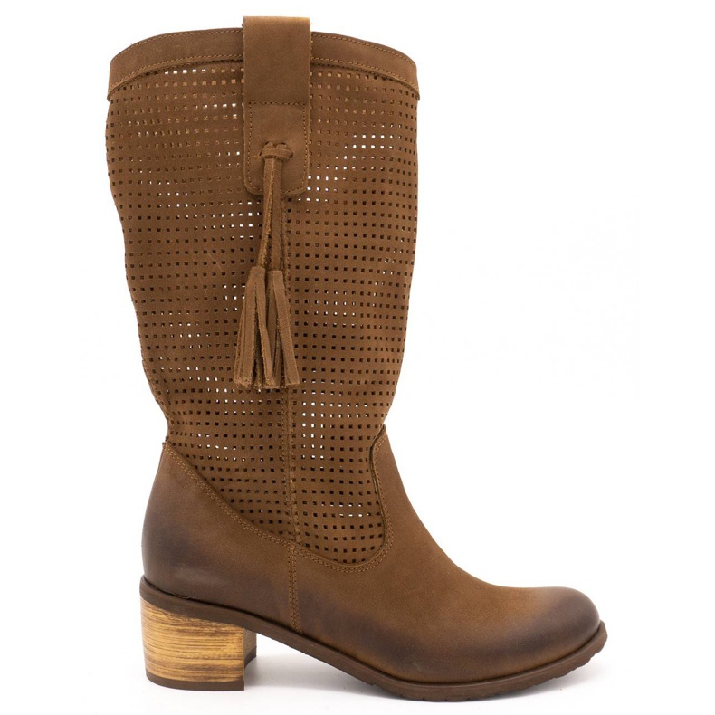 Olivier Damenstiefel durchbrochen D44 braun