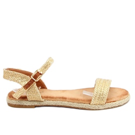 Goldene Espadrilles-Sandalen L197SA-1 Gold