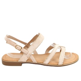 Beige Sandalen für Damen H8-177 Beige