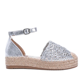 Chaistys silber geflochtene Espadrilles silber-