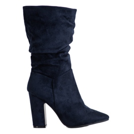 Sweet Shoes Kurze blaue Stiefel navy blau