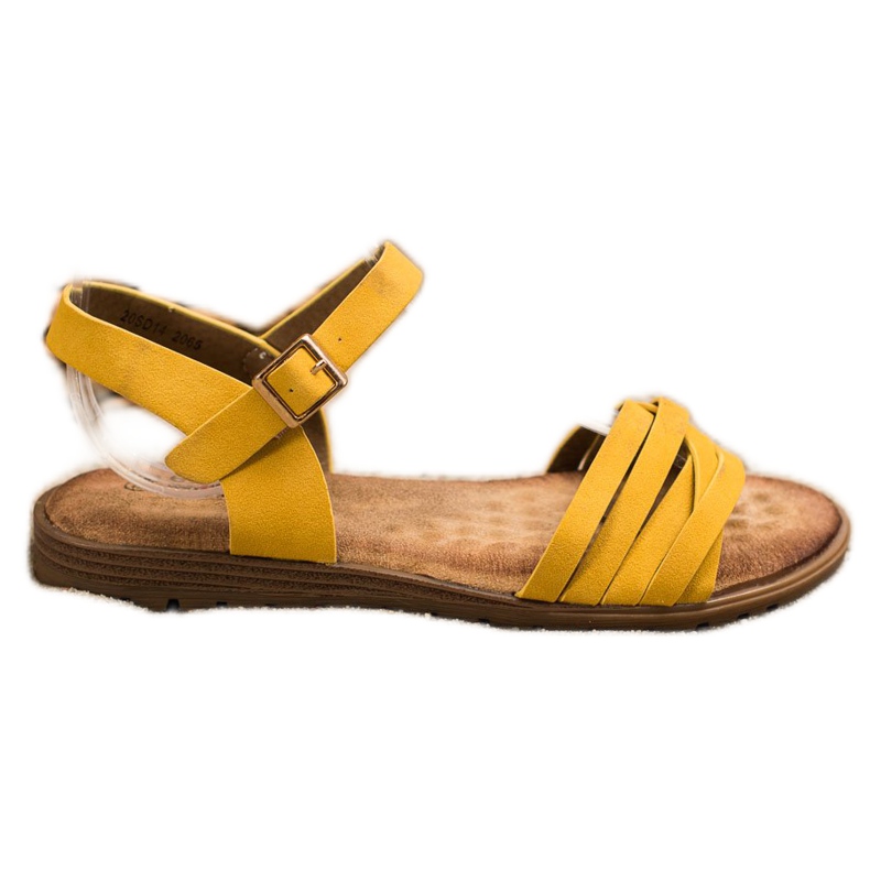 Evento Klassische Sandalen mit Schnalle gelb