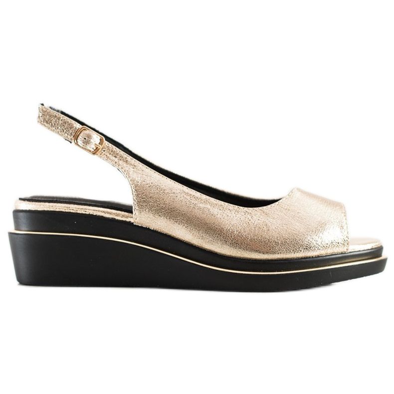 Goodin Glänzende goldene Sandalen