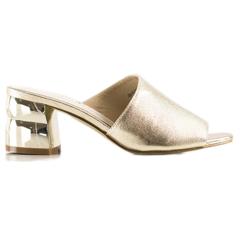 Goodin Hausschuhe mit dekorativem Absatz golden