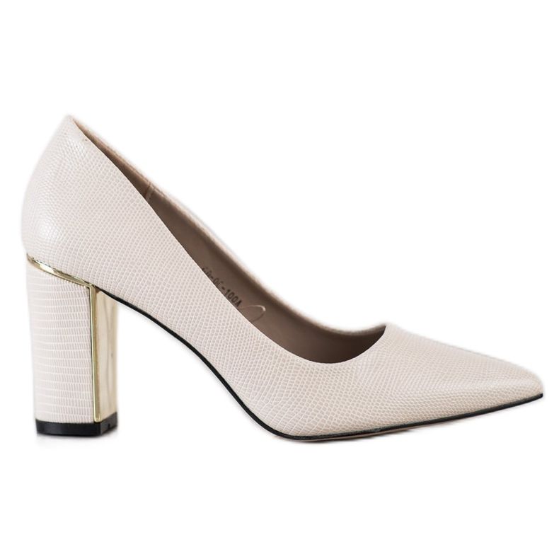 Goodin Stylische Pumps auf High Heels beige