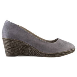 Goodin Leichte Keilpumpen grau
