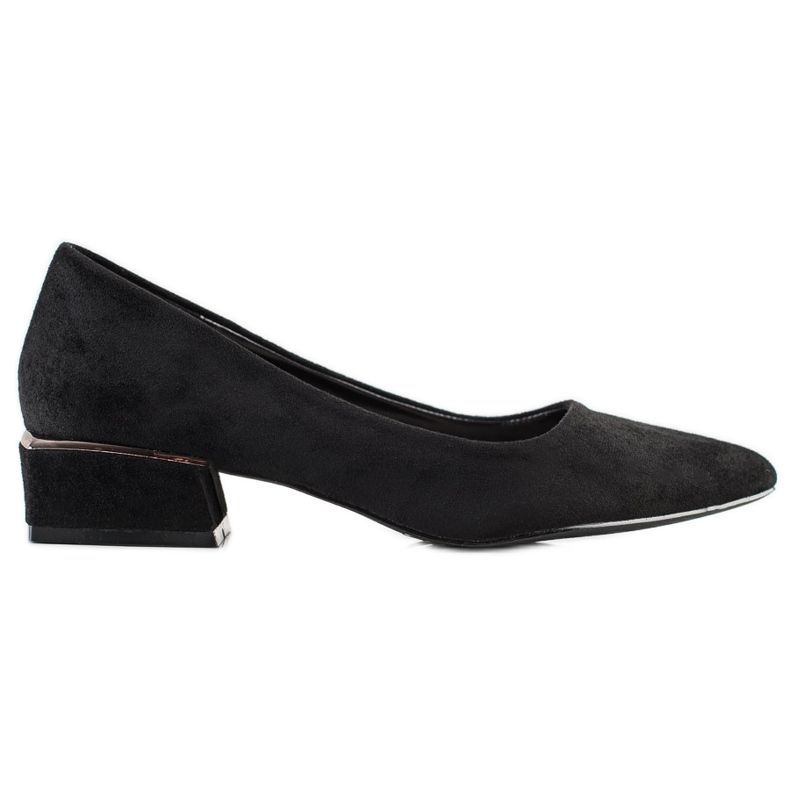 Goodin Schwarze Pumps auf flachem Absatz