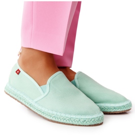 Grüne Espadrilles auf der geflochtenen Sohle Big Star DD274A141