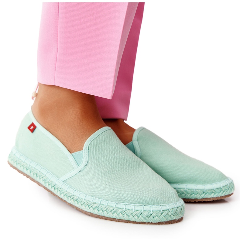 Grüne Espadrilles auf der geflochtenen Sohle Big Star DD274A141