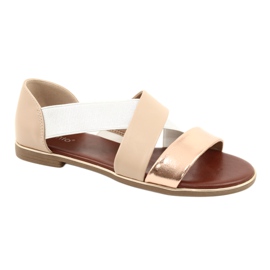 Damen Metallic Sandals Evento 21SD35-3882 Beige