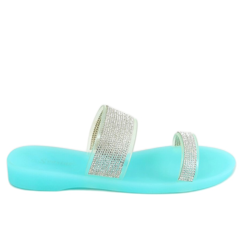 Blaue Silikon-Flip-Flops BG51 Blau silber-