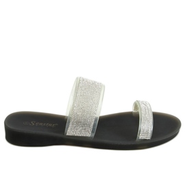 Schwarze Silikon-Flip-Flops BG51 Schwarz silber-