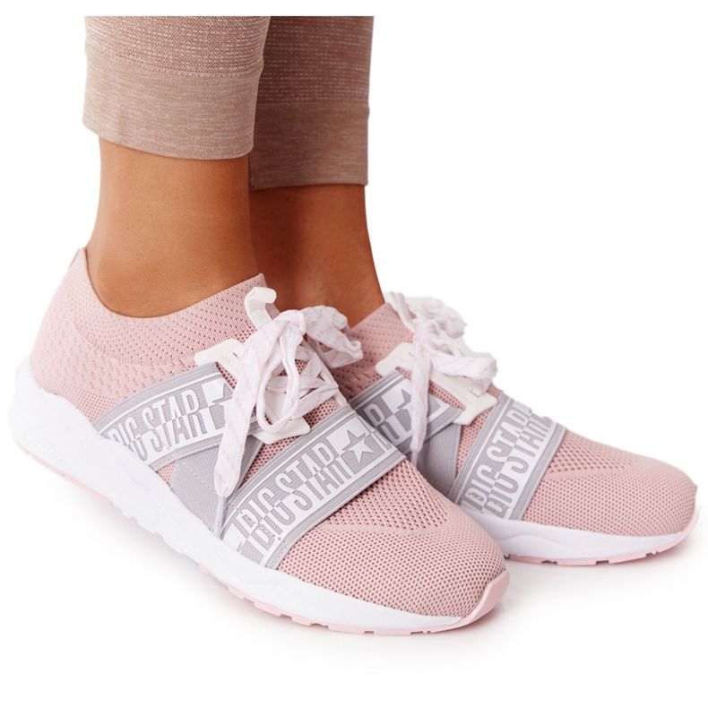Damen Sportschuhe Memory Foam Big Star HH274353 Pink rosa