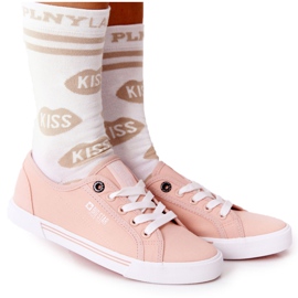 Damen Sneaker Big Star HH274060 Rosa weiß