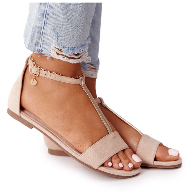 S.Barski Elegante Wildledersandalen S. Bararski 541-7 Beige