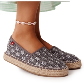 Espadrilles auf geflochtener Plattform Big Star AA274680 Grau