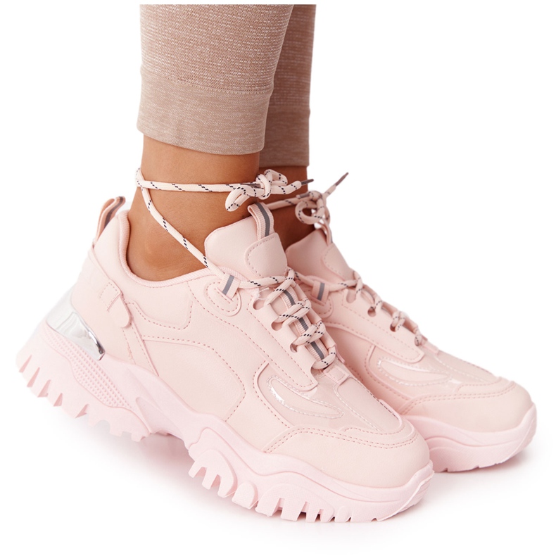 PG1 Damen-Sneaker auf einer massiven Sohle rosa Influencer