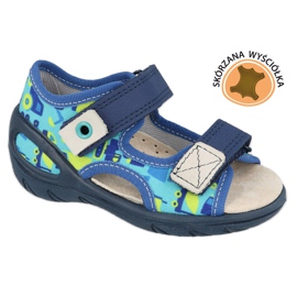 Befado Kinderschuhe PU 065X156 navy blau blau grün