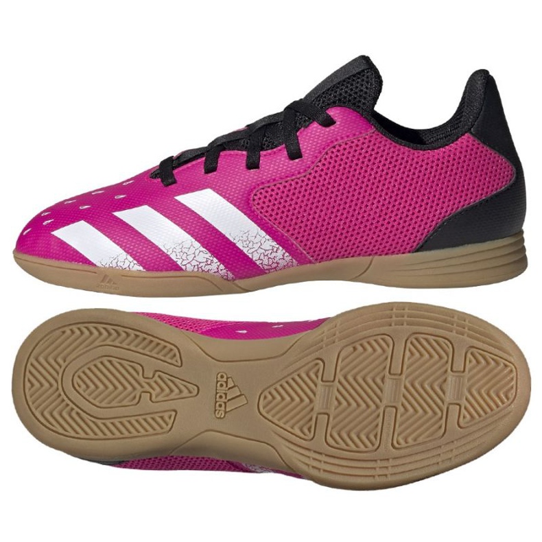 Adidas Predator Freak .4 In Sala Jr FW7539 Fußballschuhe mehrfarbig rosen und purpur
