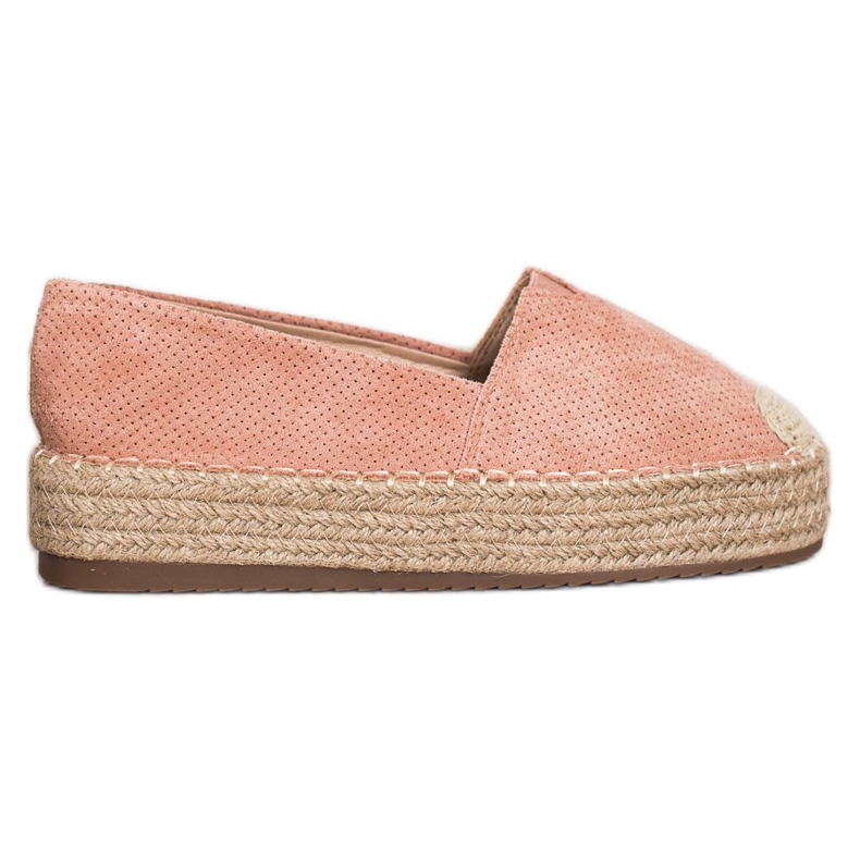 SHELOVET Espadrilles auf der Plattform rosa