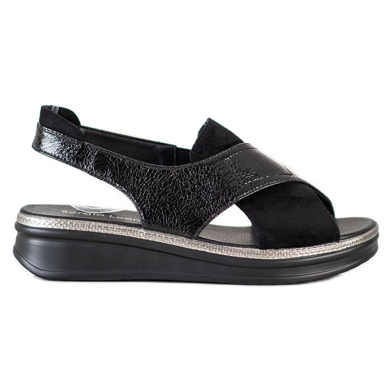 Sergio Leone Slip-On-Sandalen schwarz
