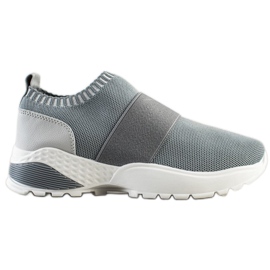 SHELOVET Sportschuhe zum Hineinschlüpfen mit Gummizug grau