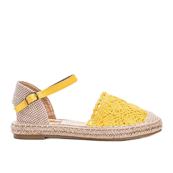 Gelbe Espadrilles mit Babyspitze