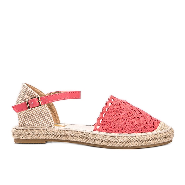 Rote Espadrilles mit Babyspitze