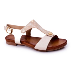 S.Barski Kindersandalen S. Bararski Comfort Złote weiß silber- golden