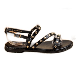 Goodin Sandalen mit Ornamenten schwarz