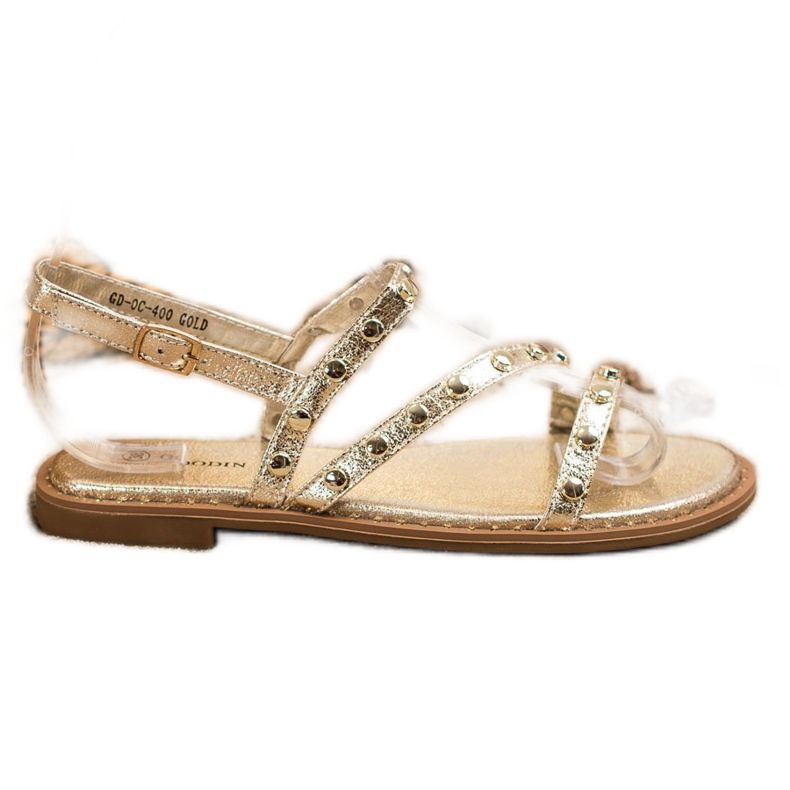 Goodin Goldene Sandalen mit Ornamenten