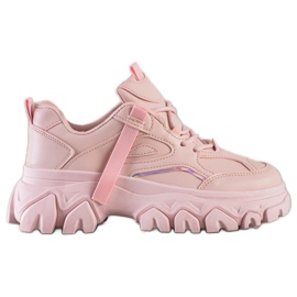 SHELOVET Modepuder-Sneaker rosa