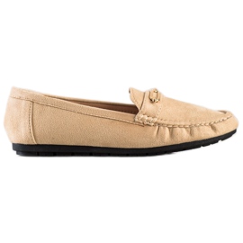 SHELOVET Bequeme beige Loafer braun
