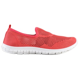 Bona Durchbrochene Slipons rot