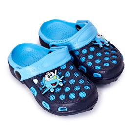 Kinder Hausschuhe aus Schaumstoff Crocs Marineblau Jupiter navy blau