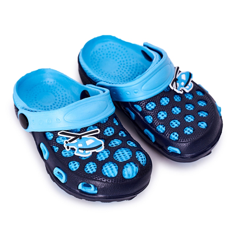 Kinder Hausschuhe aus Schaumstoff Crocs Marineblau Jupiter navy blau