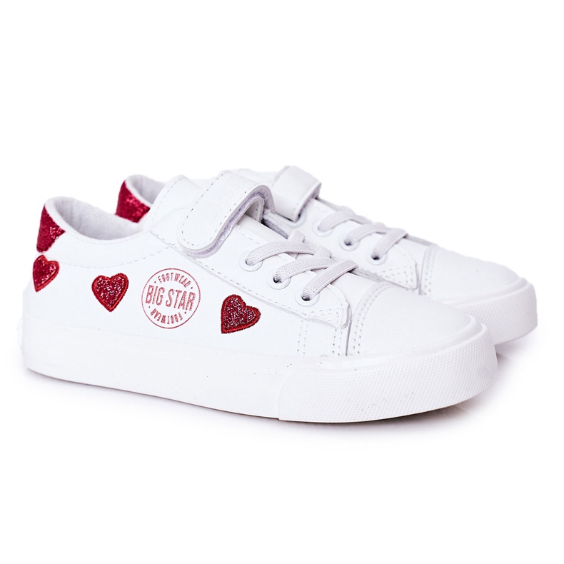 Kinder Sneaker mit Klettverschluss Big Star HH374001 Weiß