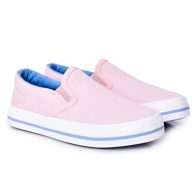 Kinder Slip-On Big Star HH374009 Rosa Turnschuhe