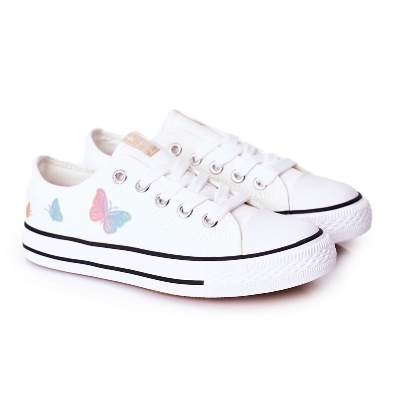 EVE Sneakers für Kinder mit Schmetterlingen White Fairytales weiß