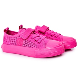 Kinder Sneaker mit Mesh Big Star HH374019 Fuchsia rosa